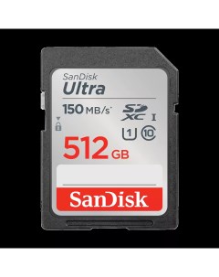 Карта памяти 512Gb SDXC Ultra Class 10 UHS I SDSDUNC 512G GN6IN Sandisk