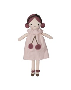 Текстильная кукла Cherry Pie в вишневом платье 40 см Fabelab