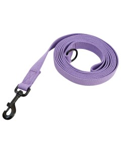 Поводок для собак брезент сшивной черная фурнитура фиолетовый 25 мм 3 м Zooone