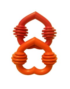Жевательная игрушка для собак Сердце оранжевый 8 см Данко
