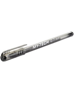 Ручка шариковая My Tech 0 7мм черный чернил игольчатый стержень масляная 25шт Pensan