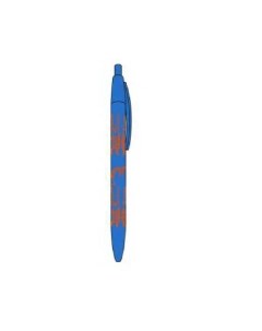 Ручка шариковая автоматическая прорезиненная синяя 0 7мм цвет чернил синий Centrum