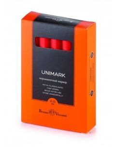 Маркер перманентный UniMark красный Bruno visconti