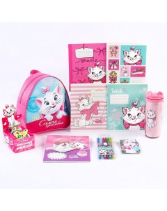 Подарочный набор в рюкзаке для девочки 10 предметов коты аристократы Disney