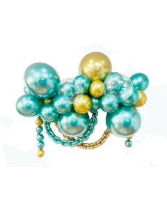 Набор для создания композиций из воздушных шаров набор 52 шт золото зеленый Nobrand