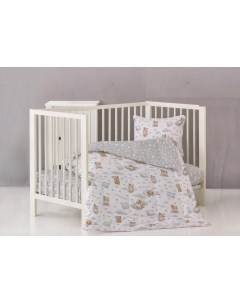 Постельное белье набор в детскую кроватку из перкали люкс Viola