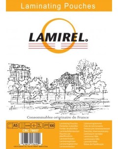 Пленка LA 78657 для ламинирования Lamirel А5 75мкм 100шт Fellowes