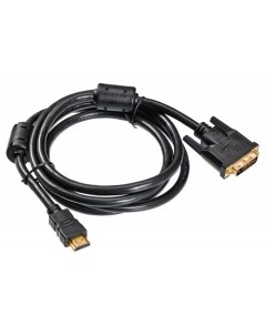 Кабель интерфейсный HDMI DVI HDMI 19M DVI D 1 8M 1 8м феррит кольца черный Buro