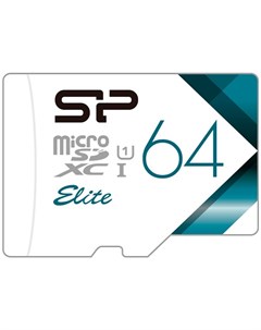 Карта памяти 64GB SP064GBSTXBU1V21 Elite microSDHC Class 10 UHS I Colorful Silicon power