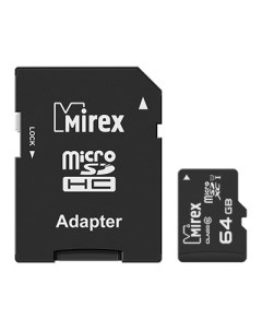 Карта памяти 64GB 13613 AD10SD64 microSDXC Class 10 UHS I SD адаптер Mirex