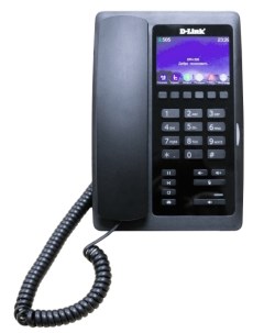 Проводной IP телефон DPH 200SE F1A с цветным дисплеем 1хLAN 10 100Base TX 1хWAN 10 100Base TX и подд D-link