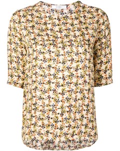 Roseanna футболка с цветочным принтом нейтральные цвета Roseanna