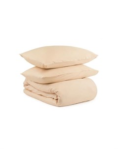 Комплект постельного белья из сатина из коллекции Essential 2 сп Розовый Tkano