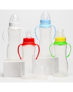 Бутылочка для кормления 250 мл приталенная с ручками цвет МИКС Mum&baby