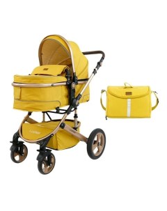 Детская коляска трансформер 2в1 518 желтая 0 Luxmom