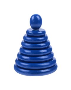 Деревянная игрушка RNToys Пирамидка Синяя Rntoys (рнтойс)