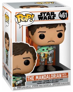 Фигурка POP Звездные войны Мандалорец с Малышом Йодой Star Wars 461 12 5 см Funko