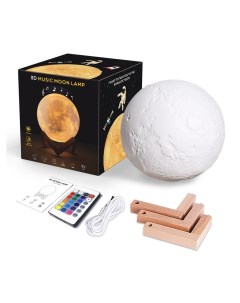 Ночник светельник лампа Луна 3d детский с пультом 15 см Senim