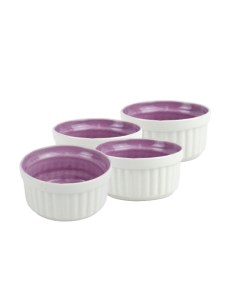 Набор керамических жаропрочных форм для запекания Еdessa 4шт фиолетовый Edessa