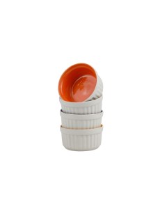 Набор керамических жаропрочных форм для запекания Еdessa 4шт оранжевый Edessa