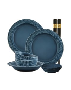 Набор керамической посуды Mary Bird Blue 9 приборов Songfa