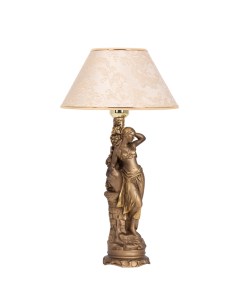 Настольная лампа Девушка с кувшином с абажуром 38 Каледония Айвори Bogacho