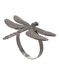 Кольцо для салфеток 7 см металл черное Стрекоза Dragonfly Kuchenland