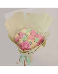 Букет цветов из шоколада цвет розово мятный 400 г Shokotrendy