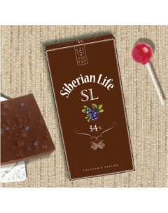Молочный шоколад с черникой 100 г Siberian life