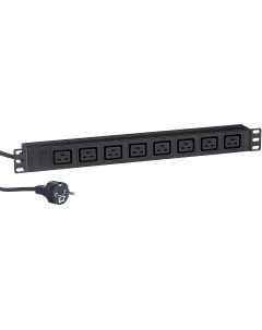 Блок розеток ServerPro PDU 19H015 Al 8C19 EU3CU 19 1U алюминий 8 IEC 320 C19 Exegate