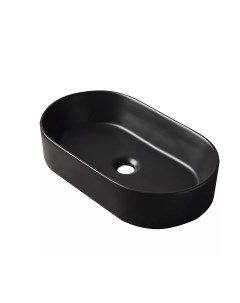 Накладная черная раковина для ванной N9020bg овальная керамическая Gid