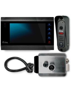 Комплект видеодомофона с вызывной панелью и эл механическим замком KIT 706DP SS Ps-link
