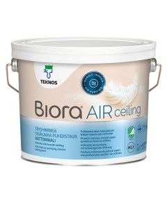 Краска для потолка Biora AIR ceiling 10л белая Teknos