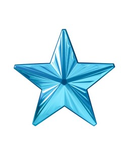 Гирлянда растяжка Звезда с гранями 37 см голубой Sima-land