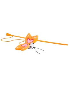 Игрушка для кошек Catnip Butterfly Wand CTT01 D бабочка с кошачьей мятой оранжевая Rogz