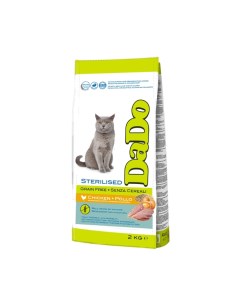 Сухой корм для стерилизованных кошек беззерновой Cat Grain Free St с курицей 2 кг Dado