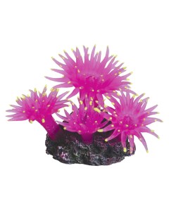 Декорация для аквариума Коралл трио силикон розовая 17 5х11 5х15 5см Exoprima