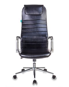 Кресло офисное KB 9N черный сиденье искусственная кожа крестовина хром колеса Бюрократ