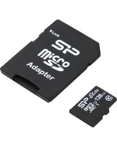 Карта памяти 128GB SP128GBSTXBU1V10SP цветная MicroSDXC Class 10 UHS I Elite 75 15 MB s SD адаптер Silicon power