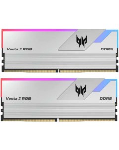 Модуль памяти DDR5 64GB 2 32GB BL 9BWWR 382 Predator Vesta II RGB PC5 48000 6000MHz CL32 1 35V silve Acer