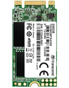 Накопитель SSD M 2 2242 TS256GMTS430S MTS430 256GB SATA 6Gb s TLC 3D NAND 530 400MB s 45K 70K IOPS M Transcend