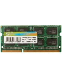 Модуль памяти SODIMM DDR3 8GB SP008GLSTU160N02 PC3 12800 1600MHz CL11 1 35V Silicon power