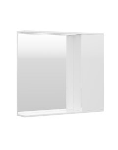 Зеркало шкаф Lake 80 R с подсветкой белый Волна
