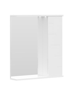 Зеркало шкаф Joli 60 R с подсветкой белый Волна