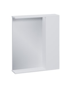 Зеркало шкаф Lake 60 R с подсветкой белый Волна