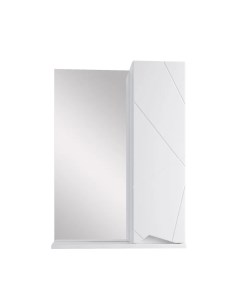 Зеркало шкаф Каскад 50 R белый Sanstar