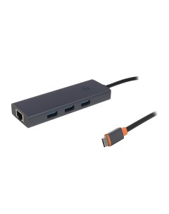 Хаб USB OS Flite Series 4 Port Type C 3xUSB 3 0 RJ45 Space Grey B0005280A813 00 Baseus