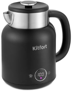 Чайник электрический КТ 6196 1 2200 Вт чёрный серебристый 1 5 л металл пластик Kitfort
