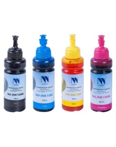 Чернила NV PRINT универсальные на водной основе для Сanon Epson НР Lexmark комплект 4 цвета Nv print