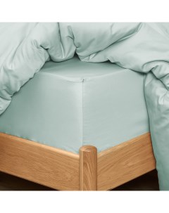 Простыня на резинке Light teal перкаль Cozyhome